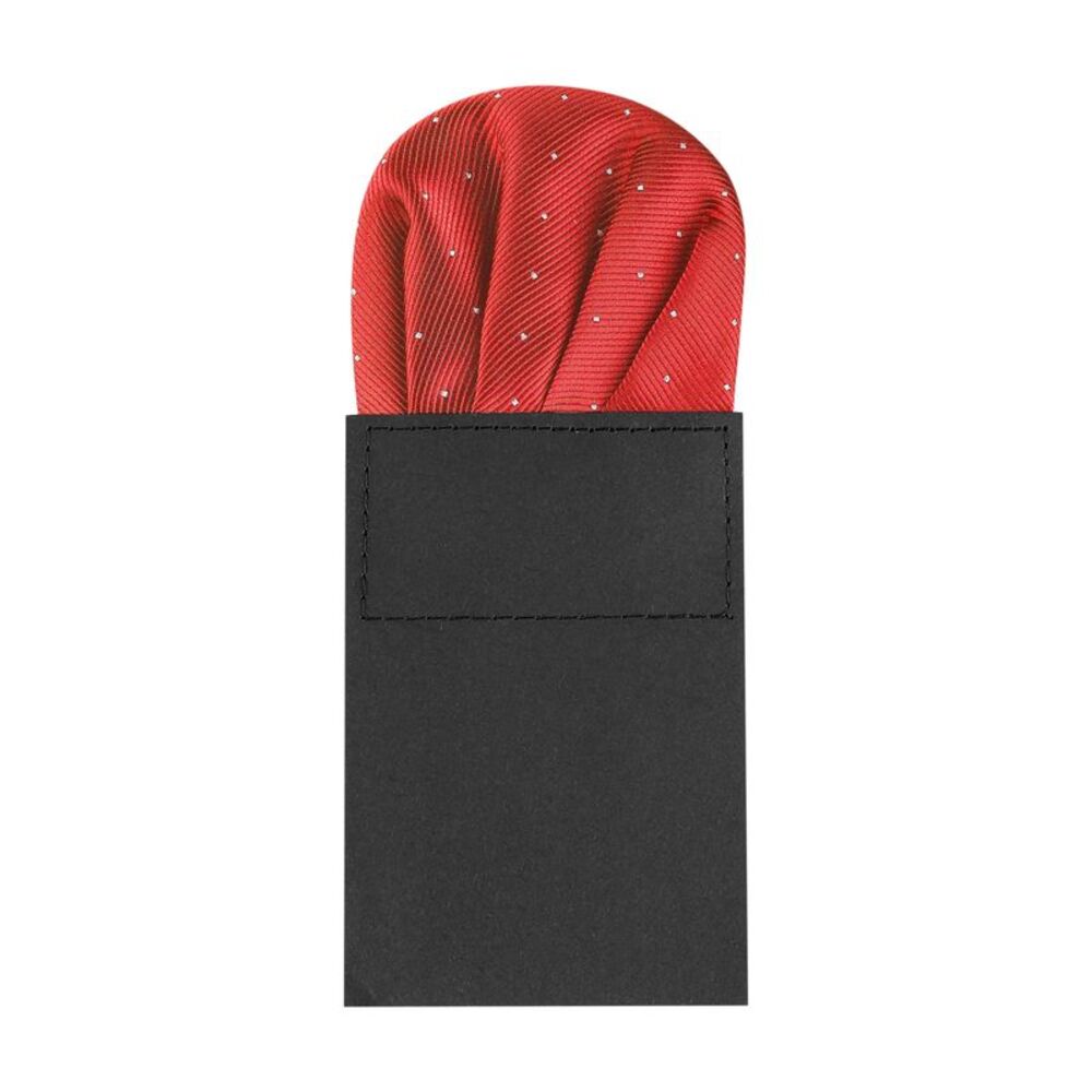 Prefolded Pocket Squares Polka Dots Round Shaped Suit Handkerchief Red